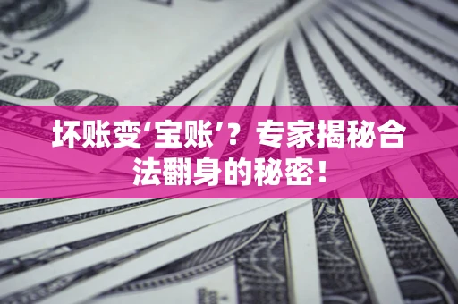 北京坏账变‘宝账’？专家揭秘合法翻身的秘密！